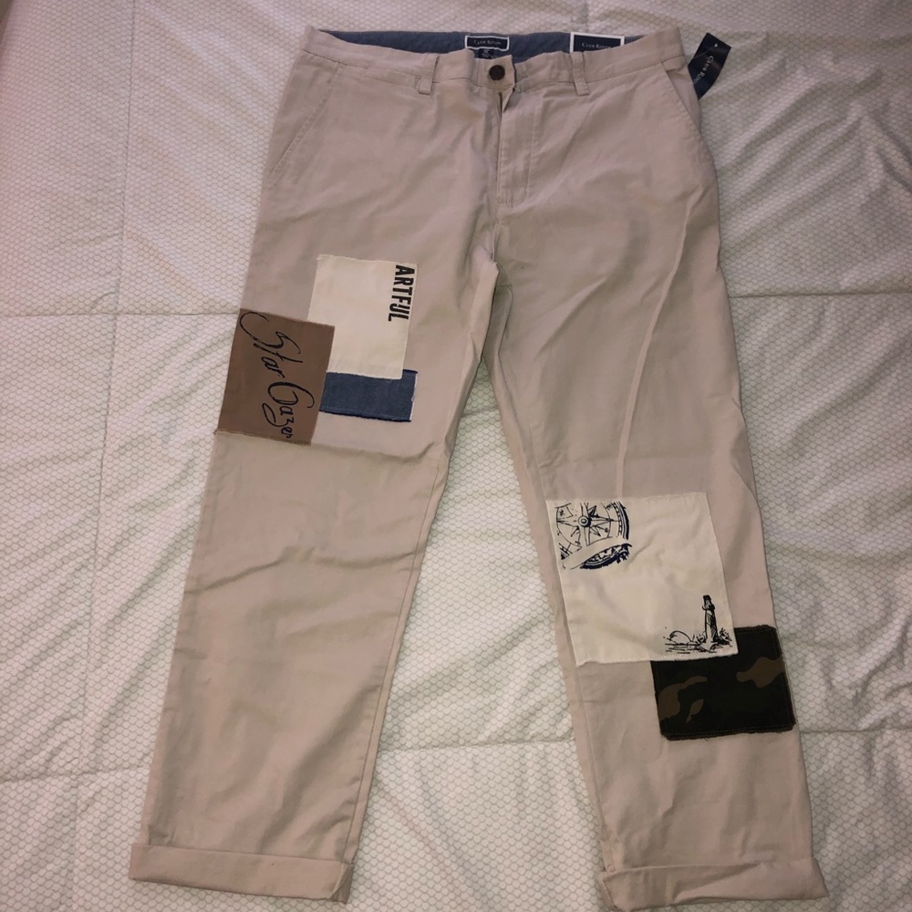 CLUB ROOM patched stretched chinos